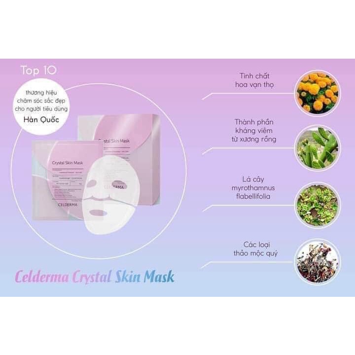 Mặt Nạ Thạch Anh Cellderma Crystal Skin Mask - Full Hộp