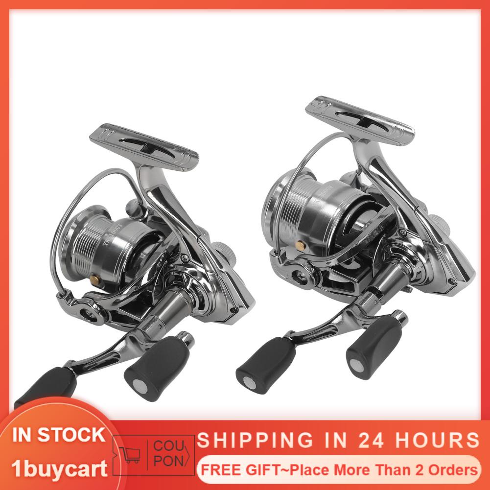 1buycart Spinning Reel Long Shot Skew Notch Non Gap Metal Fishing Supplies with Rocker Arm Stabilizer Bar