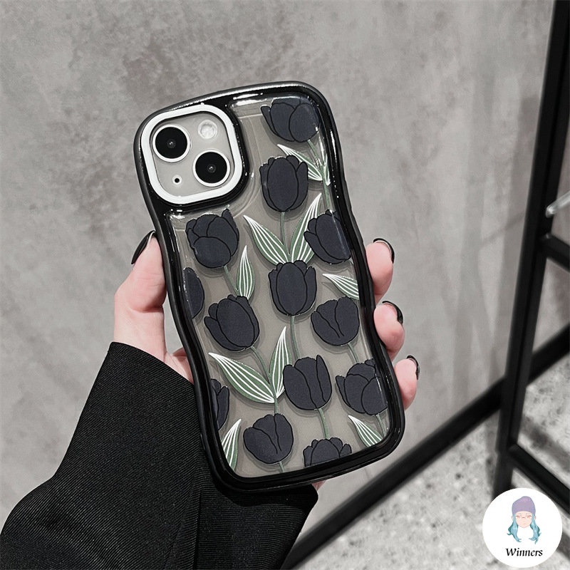 Ôp Điện Thoại tpu Dẻo Trong Suốt Họa Tiết Hoa Tulip Cổ Điển Cho iphone 15 14 13 12 11 pro max x xs max xr 8 7 plus Ốp