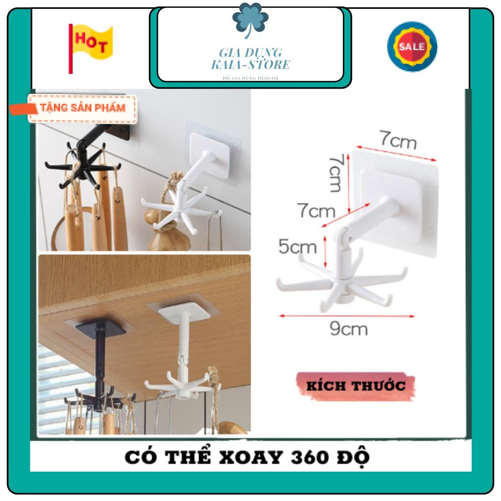 Móc treo đồ xoay 360 độ có thể gấp ngang dọc tùy chỉnh, Móc dán tường chịu lực, Giá treo dụng cụ nhà bếp thông minh