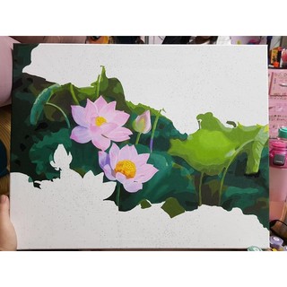 Tranh số hoá hoa sen (40x50)
