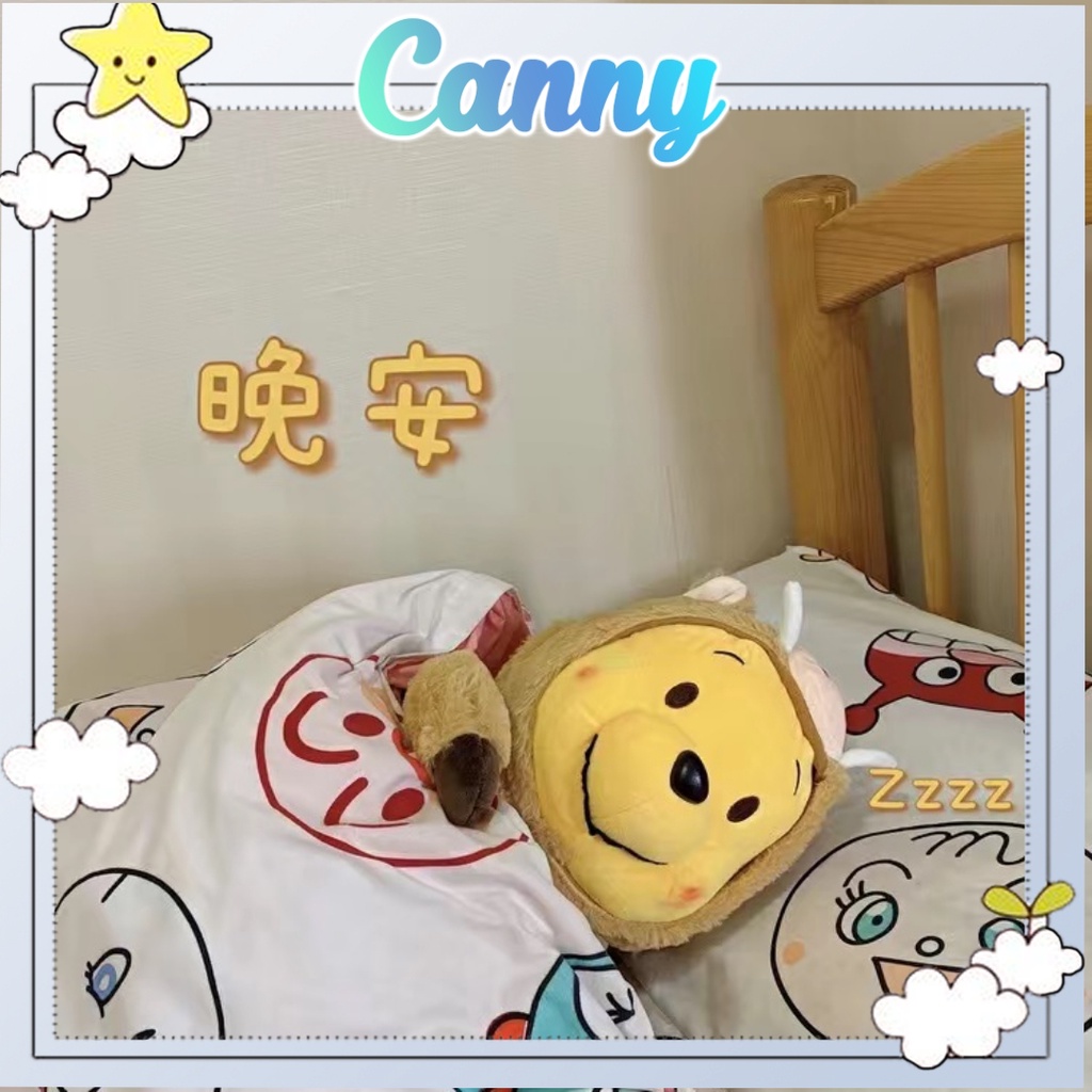 Gấu Pooh vàng đội mũ heo dễ thương