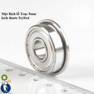 Vòng Bi Mặt Bích lỗ Trục 5mm kích thước 5x10x4 mã vòng bi MF105zz
