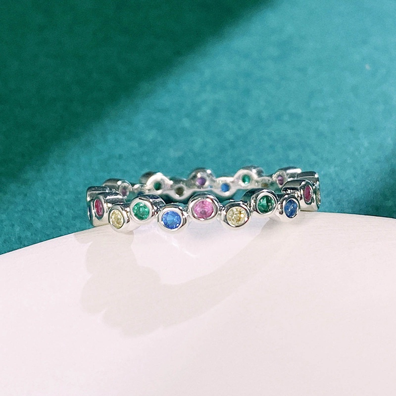 Nhẫn Kim Loại Đính Đá Zircon Phong Cách Hàn Quốc Sang Trọng Cho Nữ