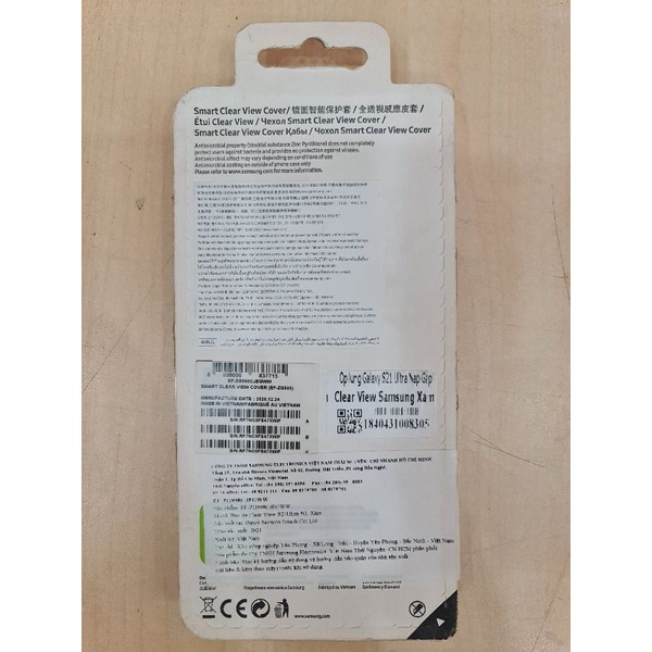 Bao da Clear View S21 ultra . S21+. S21 chính hãng samsung