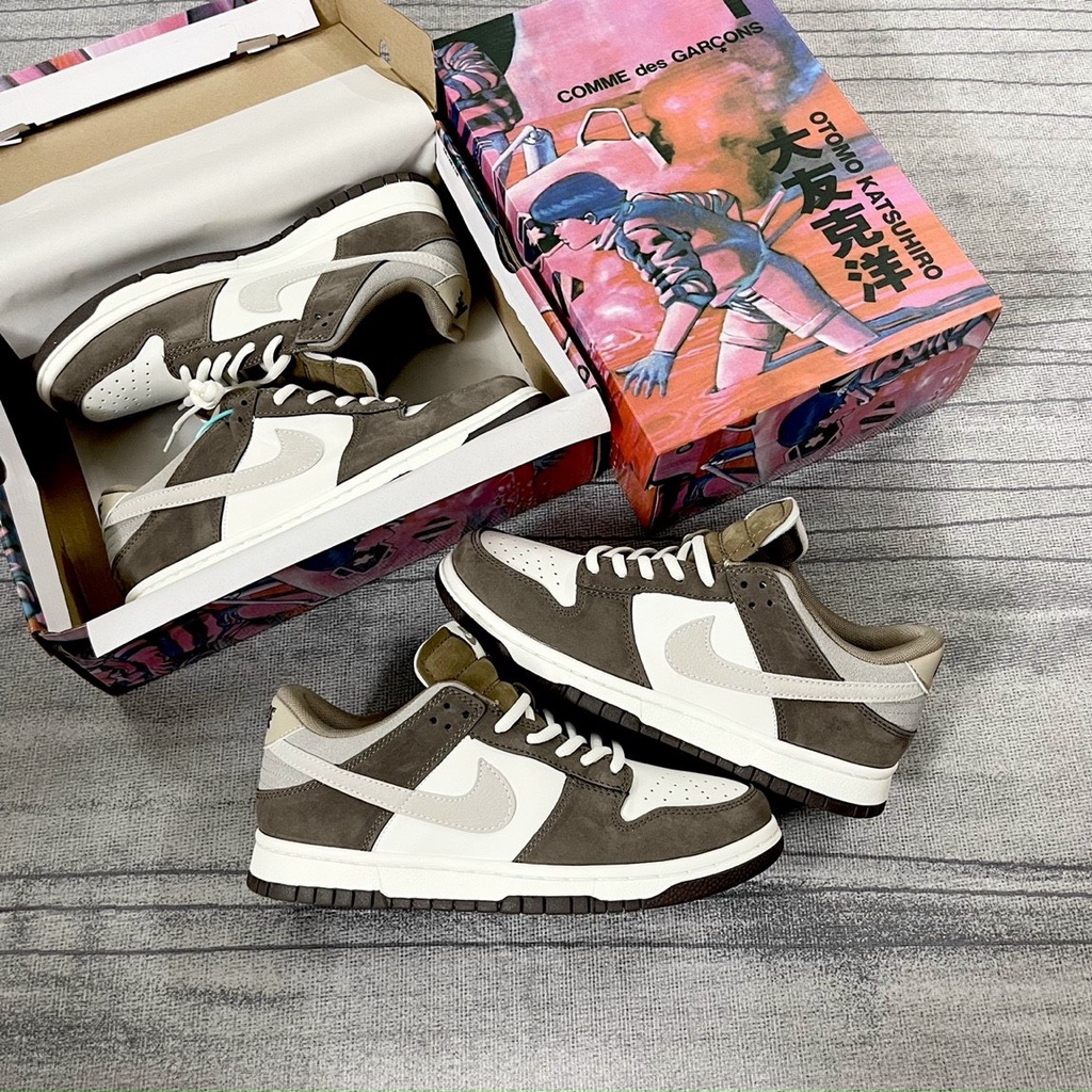 Giày SB Dunk Nâu Trắng, Sneaker Thể Thao Nam_Nữ, Hàng Quảng Châu Cao Cấp Full Box+ Phụ Kiện