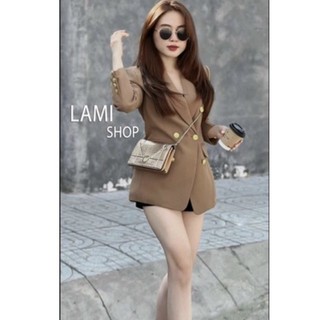 Áo blazer - áo vest 2 lớp cúc đồng