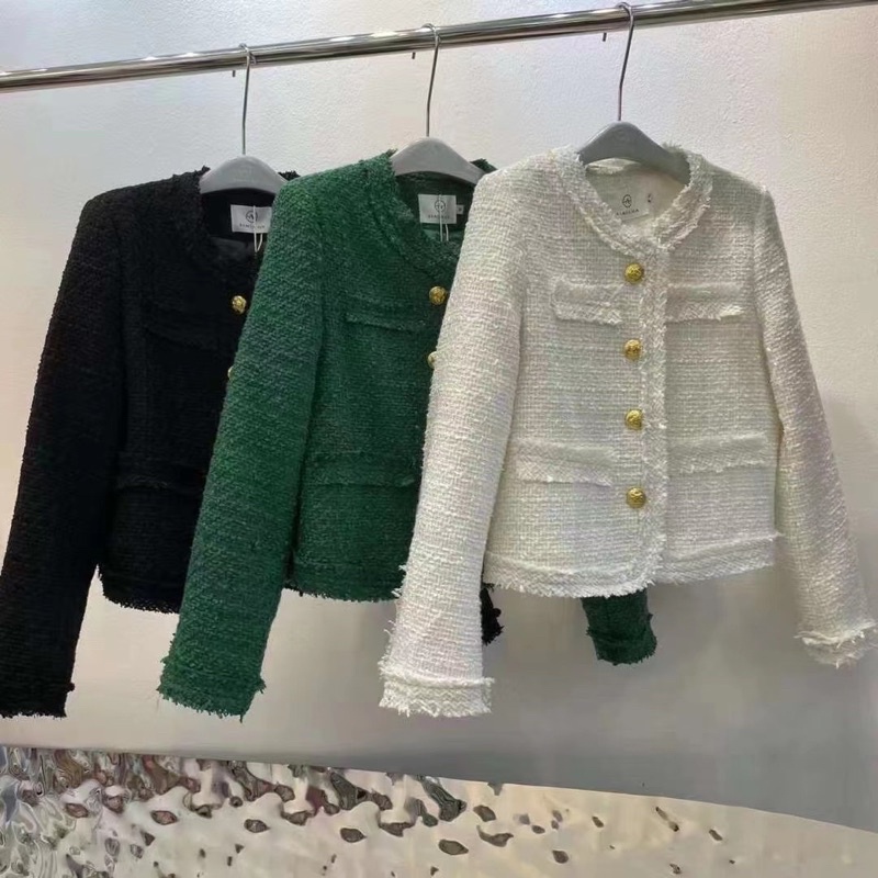 Áo khoác dạ tweed Hàn quốc cao cấp