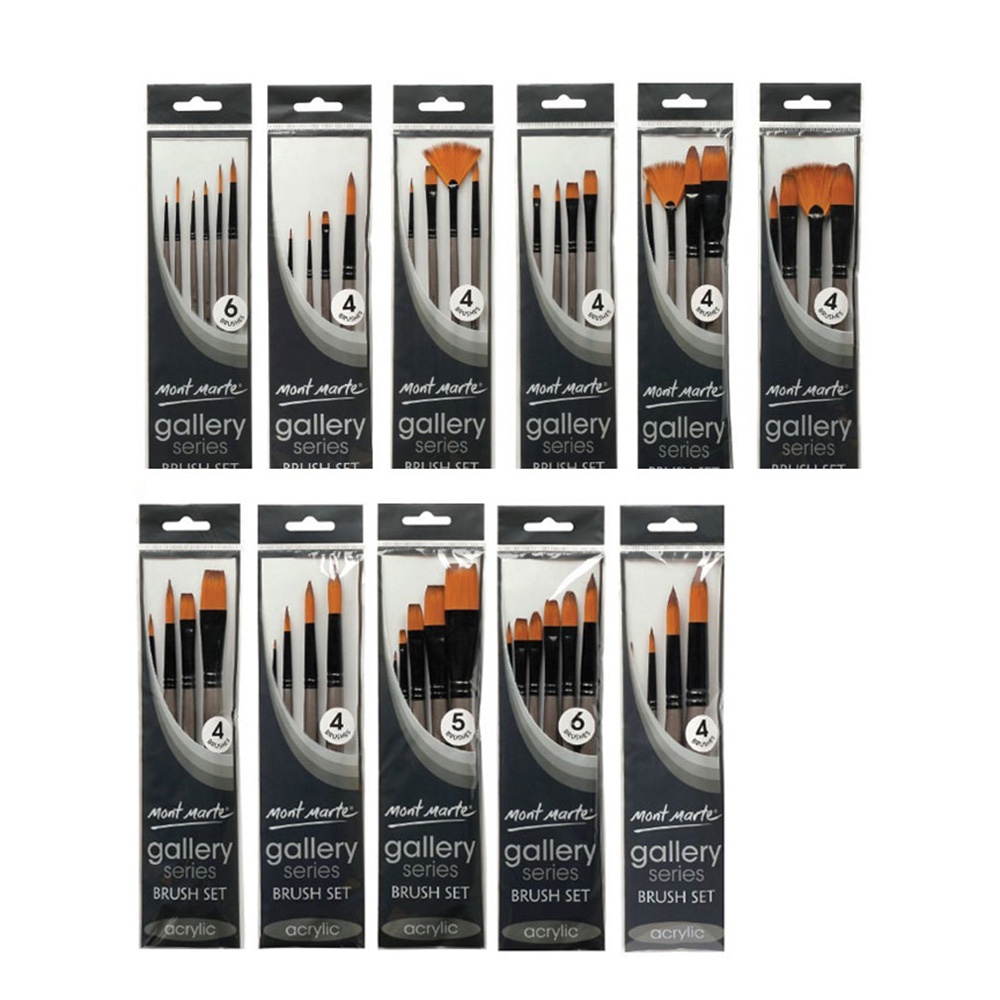 Bộ Cọ vẽ giày, túi xách chuyên dụng Mont Marte Gallery Series Brush Set