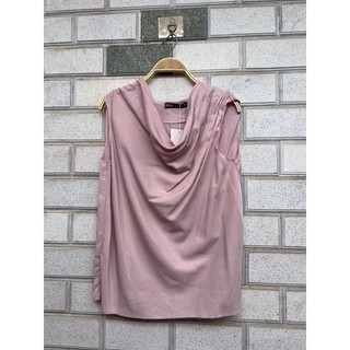 Áo kiểu nữ sát nách cổ đổ lụa satin Z.a.r.a