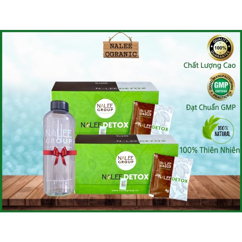 COMBO 2 hộp DETOX, TỔNG 60 Gói ( tặng 1 bình chịu nhiệt) Thải độc nalee, Tiêu Mỡ dextox hiệu quả, an toàn