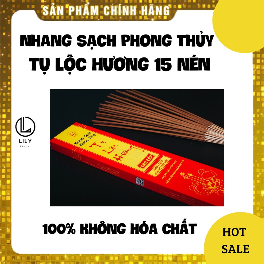 Nhang sạch phong thủy - Tụ Lộc Hương- thu hút tài lộc+ tặng thêm 1 túi Gấm đỏ Bình An