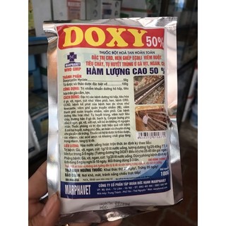 Doxy 50% 100g marphavet hen suyễn, tiêu hoá, an toàn cho gà vịt cút đẻ trứng