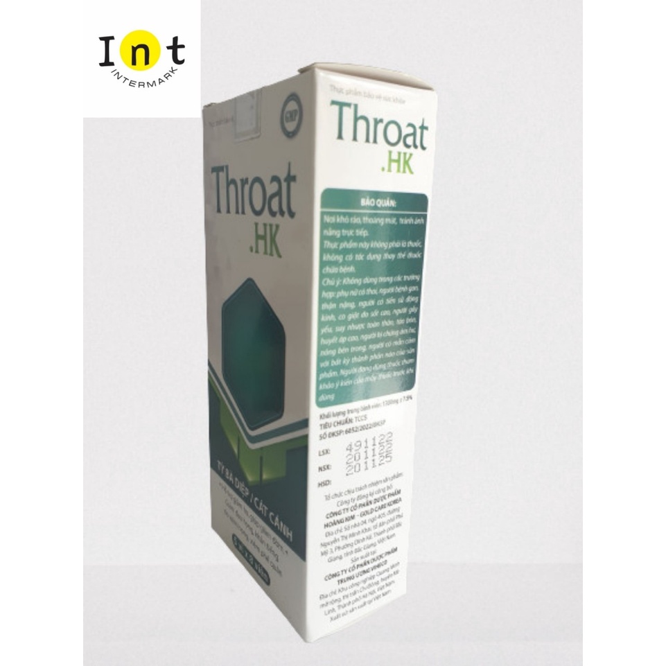 Hộp 40 viên uống THROAT hỗ trợ giảm ho, giảm đờm