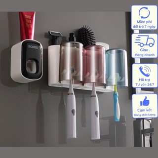 Combo bộ kệ nhả kem đánh răng 3 cốc e1925 và nhả kem đơn 1922