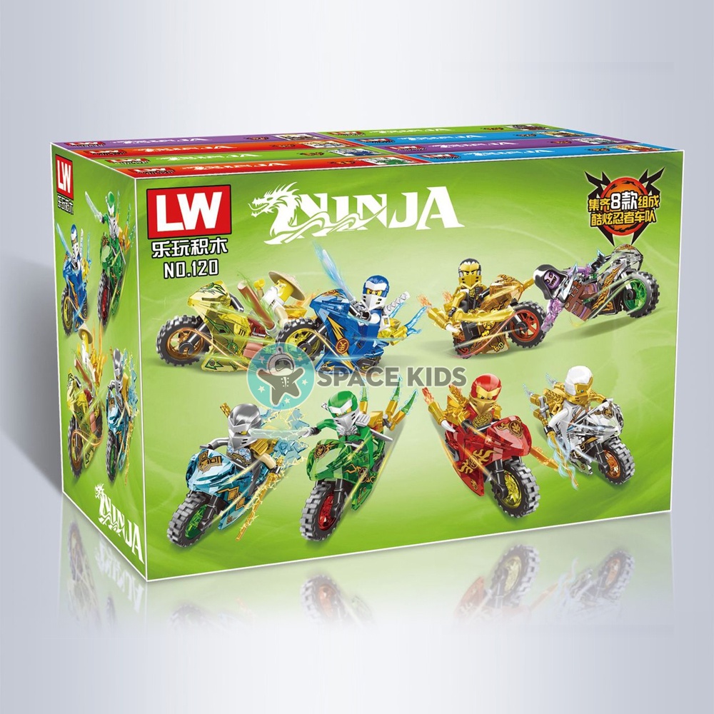 Đồ chơi lắp ráp mô hình Ninja_go Minifigure đua xe máy 25-31 chi tiết cho bé