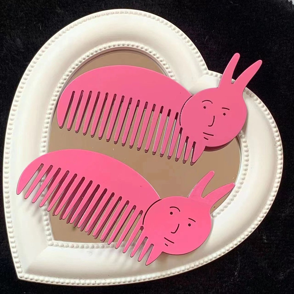 1 Lược Chải Tóc Chống Tĩnh Điện Hình Thỏ Hồng Dễ Thương