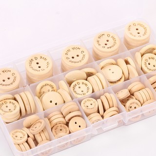 Cúc gỗ handmade with love bán set 5 -10 chiêc