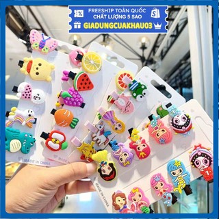 Set 10 kẹp tóc kiểu hoạt hình xinh xắn cho bé gái t2