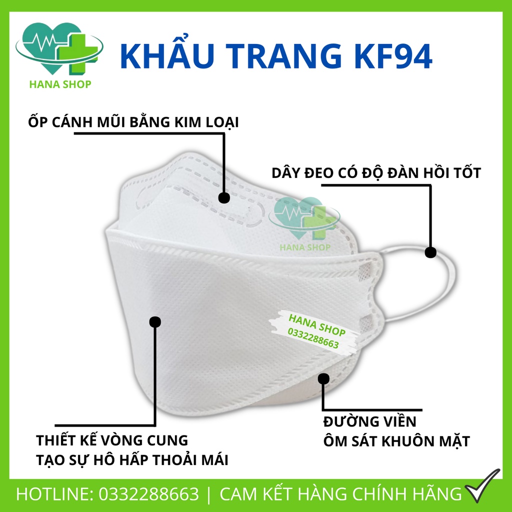 [SET 50 CÁI] Khẩu Trang KF94 HD AN PHONG 4 Lớp, Kiểu Dáng 4D Hàn Quốc Hàng Chính hãng Chống Bụi Mịn