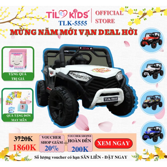 Xe oto điện cho bé TILO KIDS TLK-5555 phiên bản Tôi yêu Việt Nam có điều khiển từ xa, bluetooth, chế độ nhún
