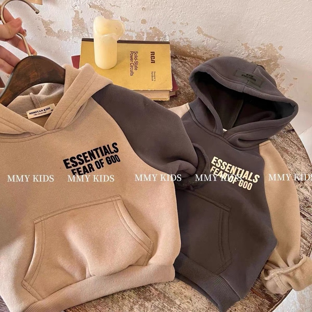 Áo Hoodie Dáng Rộng In Chữ Thời Trang Thu Đông Phong Cách Hàn Quốc Cho Bé Trai