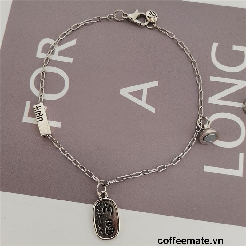 【coffeemate】⚡Cặp vòng tay kim loại thiết kế đơn giản đem lại may mắn cho cặp đôi