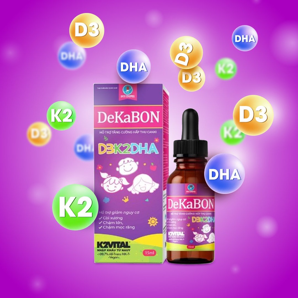 D3K2DHA của Dekabon – xóa tan nỗi lo về vitamin D3 K2 của trẻ