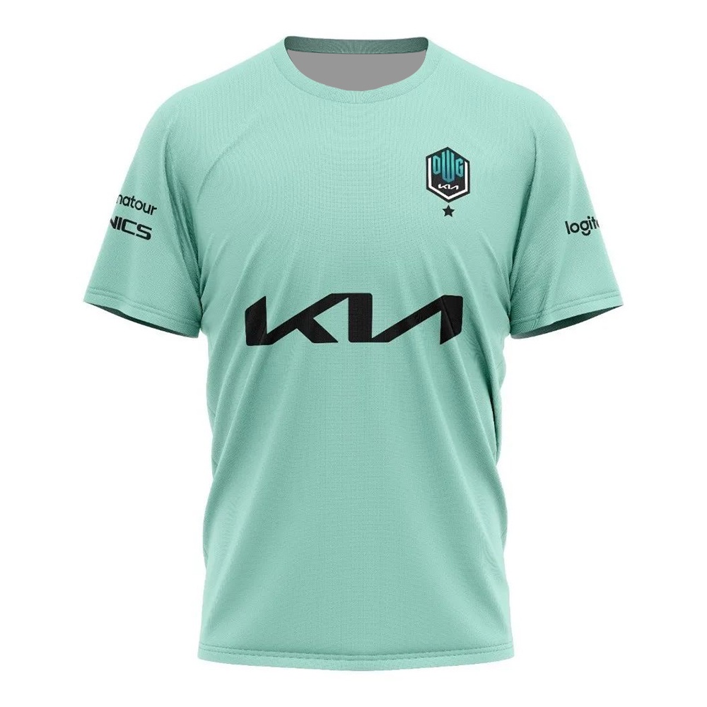 2022 DWG DK Jersey LOL LCK Showmaker Kellin Deokdam Hoya Áo Thun Màu Xanh Bạc Hà Tùy Chỉnh E-Sport