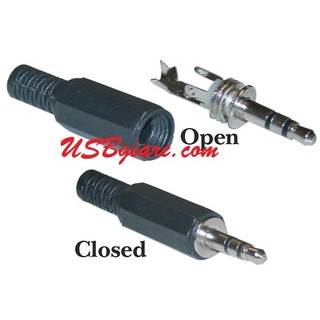 Đầu hàn 3.5mm đực 2 nấc vỏ nhựa 1180