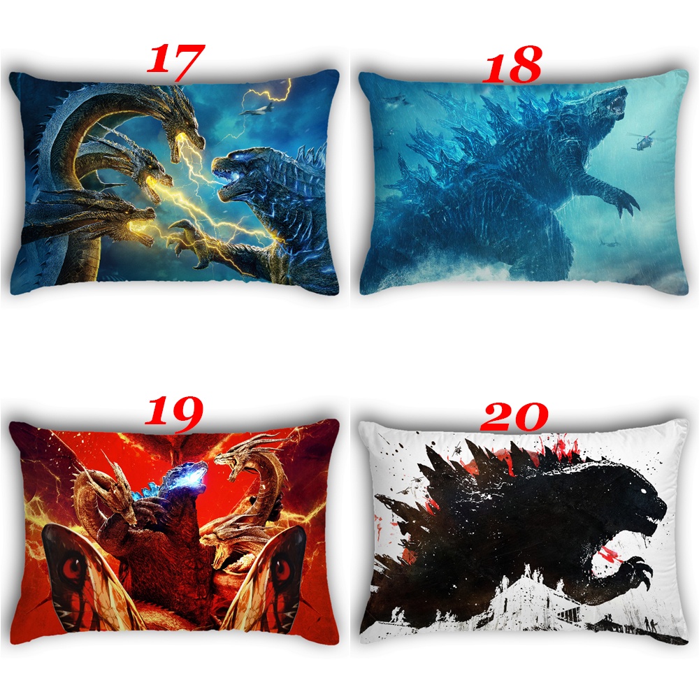 Vỏ Gối Đơn Hình Chữ Nhật In Hình Godzilla Polyeste Trang Trí Nhà Cửa
