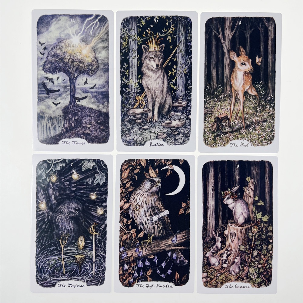 Bộ Bài Oak Ash Thorn Tarot 78 Lá Bài 7x12 Cm Tặng Đá Thanh Tẩy S143