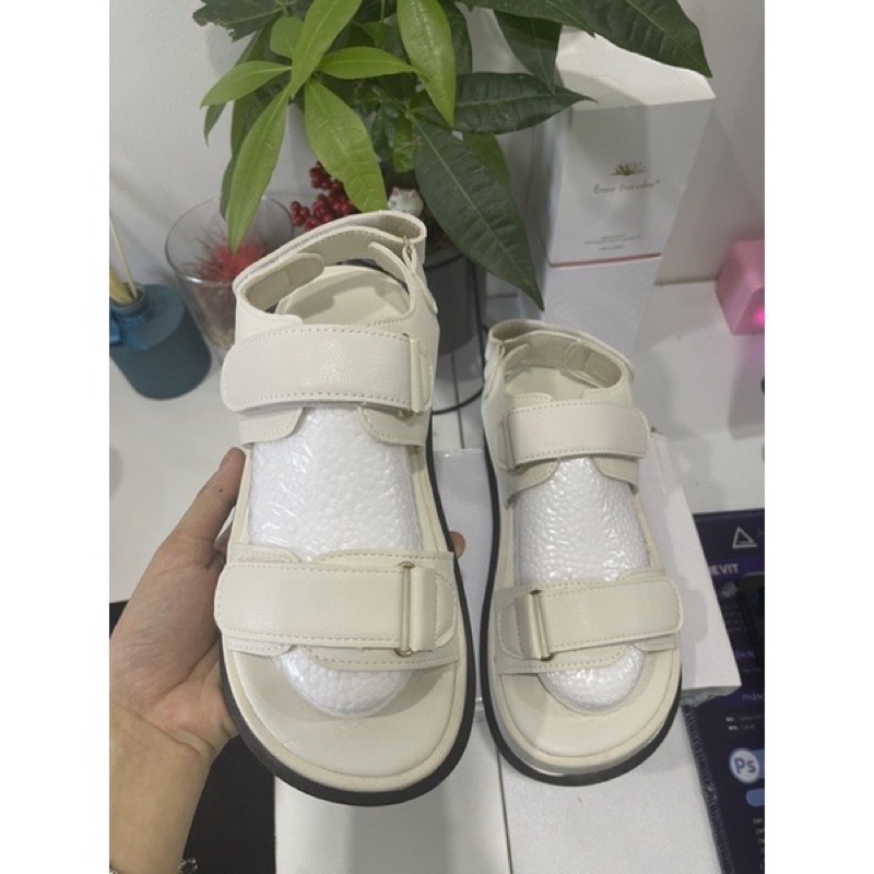 Sandal quai ngang hai màu phong cách trẻ trung năng động ulzzang dành cho học sinh D14