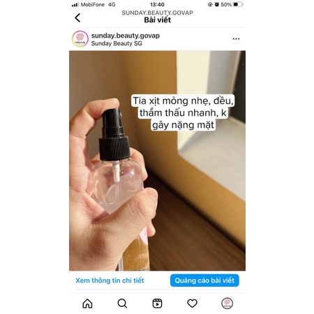 Toner hoa hồng handmade Sunday Beauty