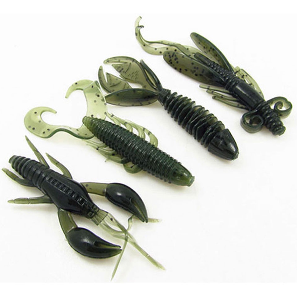 Set 4 Mồi Câu Cá Giả Hình Con Sâu Bằng Silicone