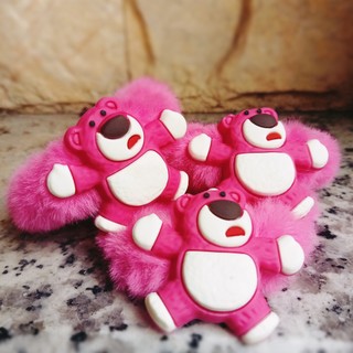 Dây cột tóc lông gấu hồng Lotso