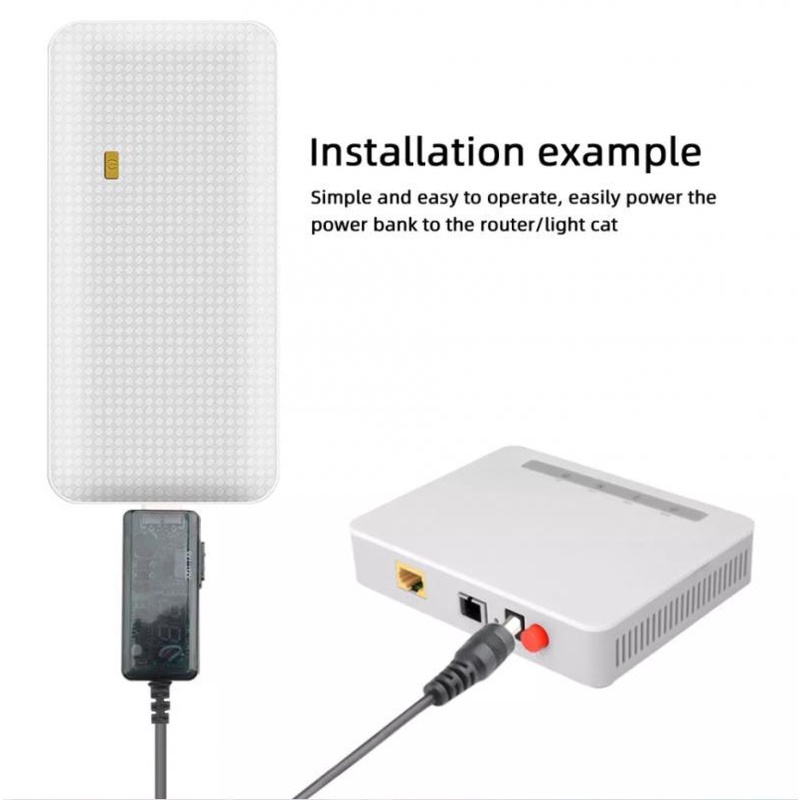 Cáp chuyển đổi HDOORLINK tăng áp USB DC 5V sang 9V 12V có đèn LED kỹ thuật số