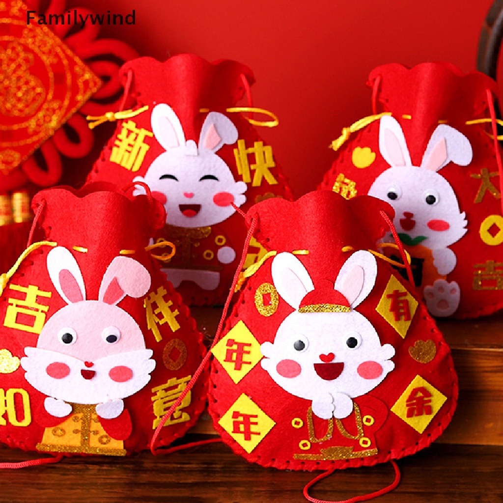 Túi Đồ Chơi Hình Thỏ May Mắn Thủ Công diy Mừng Năm Mới Cho Bé