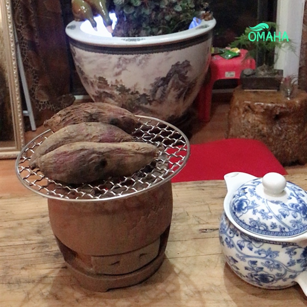 Vỉ Nướng BBQ Hình Tròn Bằng Thép Không Gỉ Chống Dính