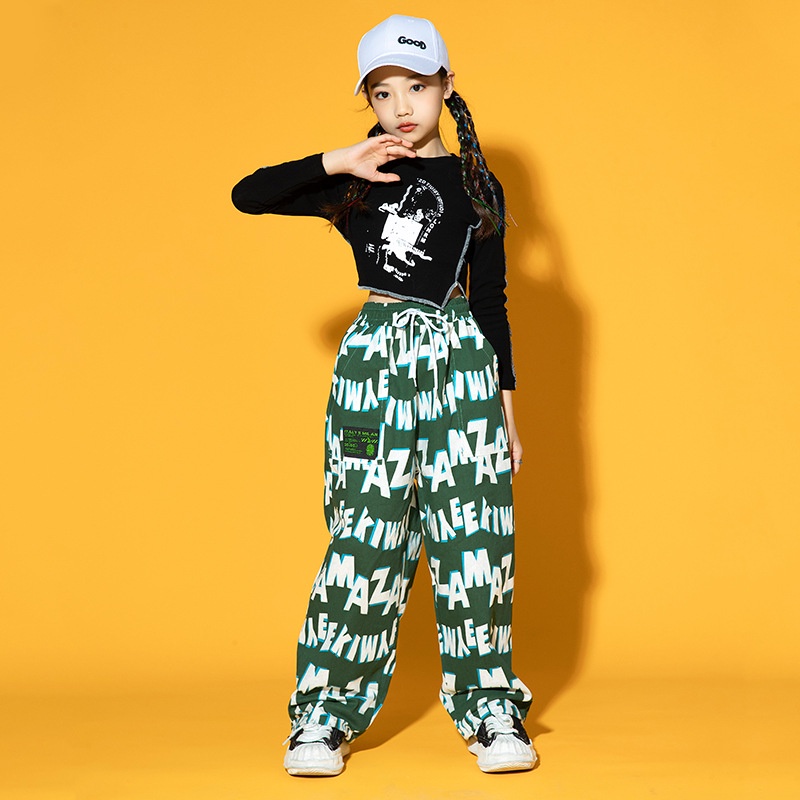 Trang Phục Nhảy Hip Hop Đường Phố Năm Mới Cho Bé Gái 1 2 Tuổi