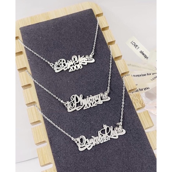 Dây chuyền khắc tên theo yêu cầu bạc ta