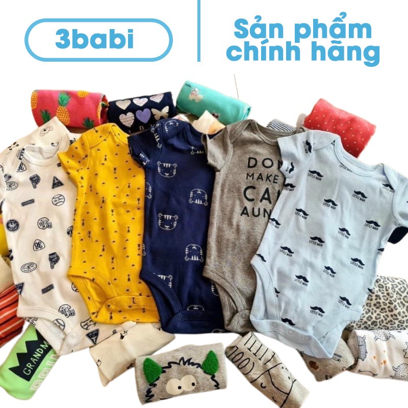 Body ngắn tay bé trai bé gái size từ 1 tháng đến 2 tuổi đa dạng màu