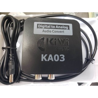 Bộ chuyển đổi âm thanh kiwi audio ka03, chuyển âm thanh tv 4k quang optical sang audio av ra amply