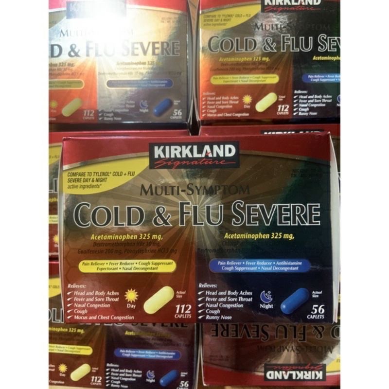 Viên uống Kirkland Signature Cold & Flu Severe Multi Symptom - Hộp 168