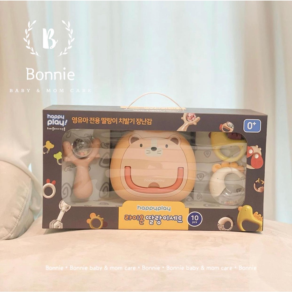 Bộ đồ chơi xúc xắc kiêm gặm nướu Happy Play Korea cho bé