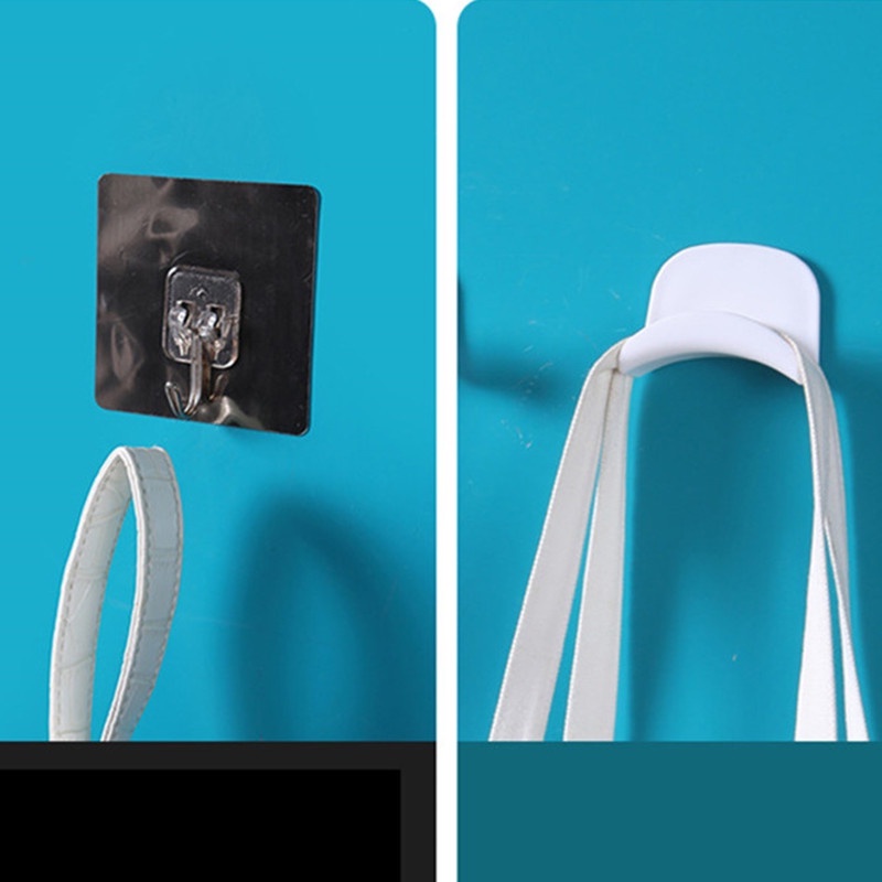 Giá Đỡ Treo Túi Xách / Mũ / Khăn Tắm Chịu Lực Mạnh Chống Thấm Nước Màu Trắng Tiết Kiệm Không Gian