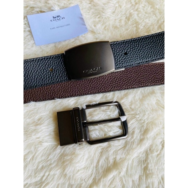 Nịt Coach nam xuất khẩu full box da thật