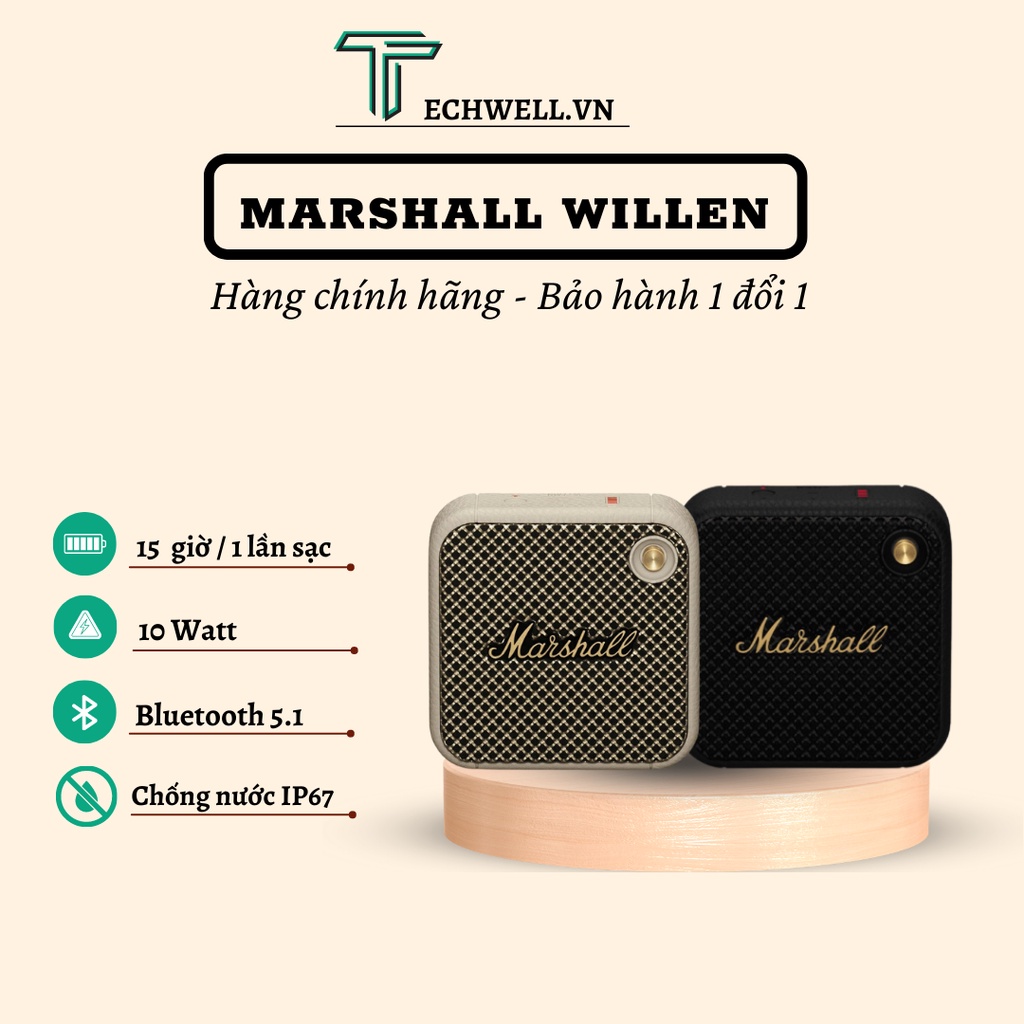 Loa bluetooth Marshall Willen - Bảo hành 1 năm