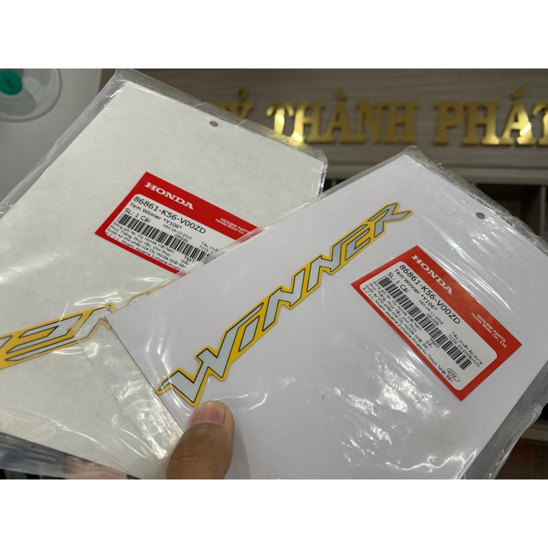 Tem chử Winner V1 Vàng zin