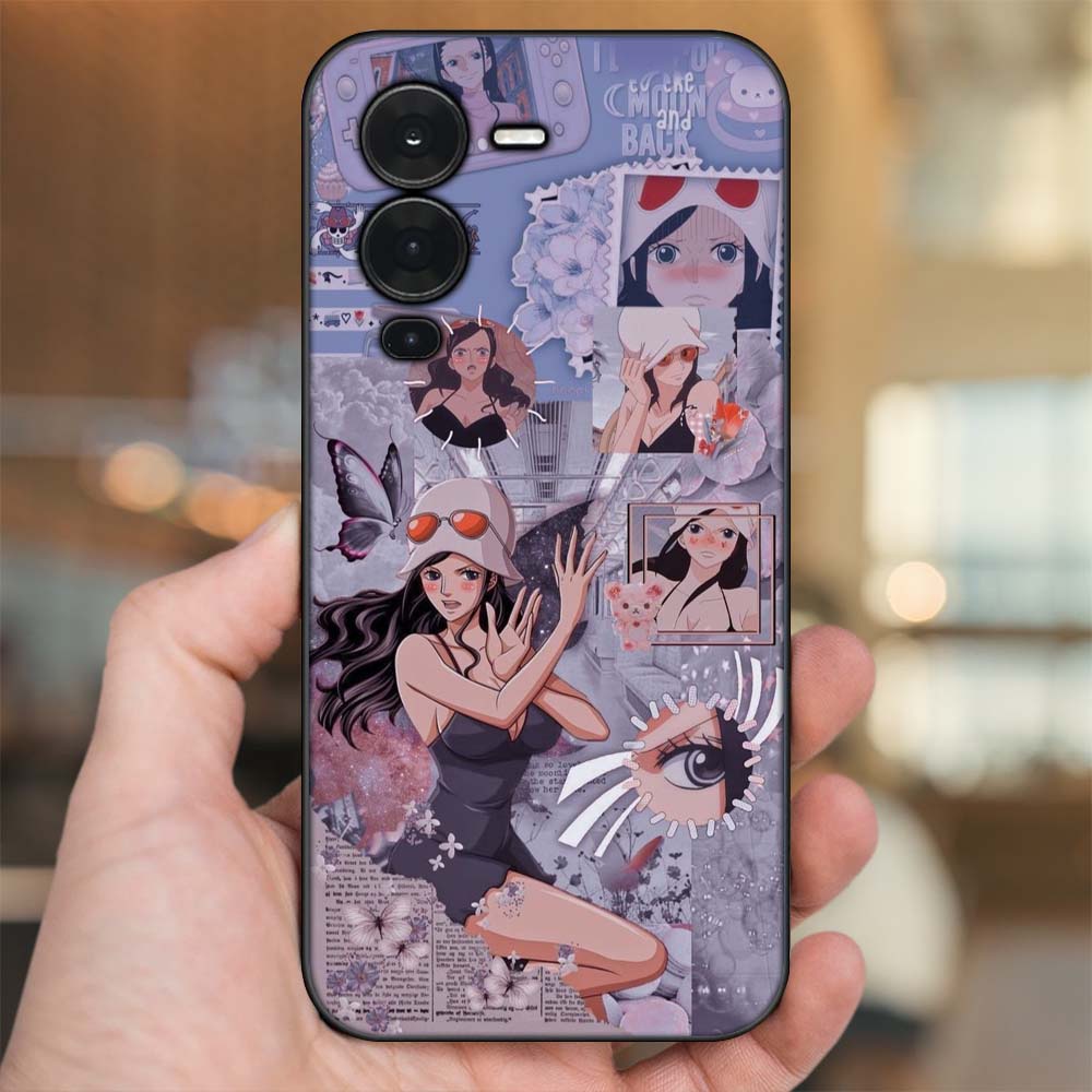 Ốp lưng Vivo V25 Pro viền đen in hình Nico Robin One Piece Đảo Hải Tặc